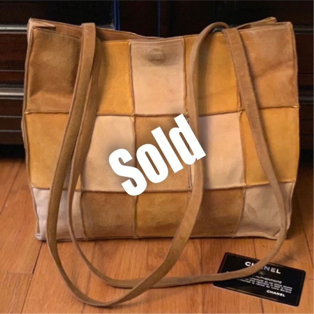 Authentic Chanel Suede Patchwork tote